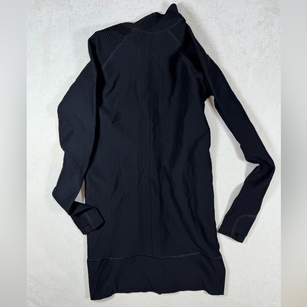 Athleta Size XS Rye Black Ribbed Performance Full-Zip Jacket - Picture 6 of 10